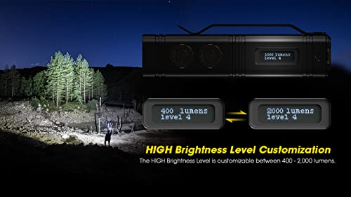 Image of Nitecore TM12K Flashlight, 12,000 Lumen High Lumen LED USB-C Rechargeable with Digitial Display and Organizer