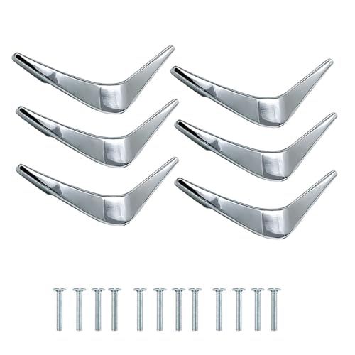 Image of VOLO V knobs for Drawers and cabinets for Home /Kitchen /Offices and Hotels - Versatile Solution for Home, Hotel, and Office Doors (Chrome (CP), 6)
