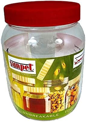 Sunpet J3000 Food Storage Canisters, Plastic, Red, 3000 ml, Pack of 3