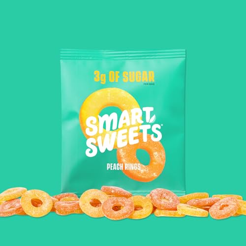 SmartSweets Peach Rings Dulces Bajo Azúcar 1.8 Oz x12 miniatura 6