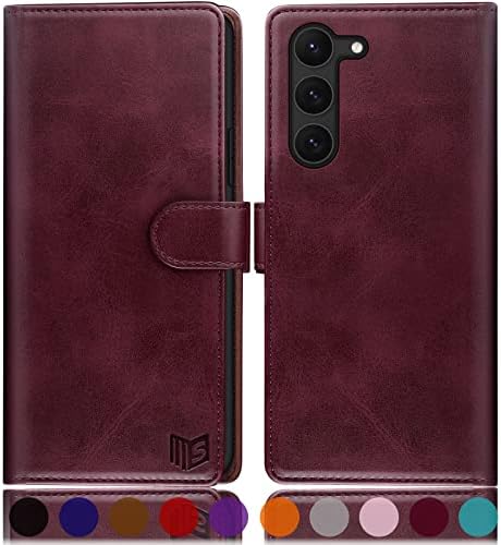SUANPOT for Samsung Galaxy S23 5G case with [Credit Card Holder][RFID Blocking],PU Leather Flip Book Protective Cover Women Men for Samsung Galaxy S23 Phone case Light Brown