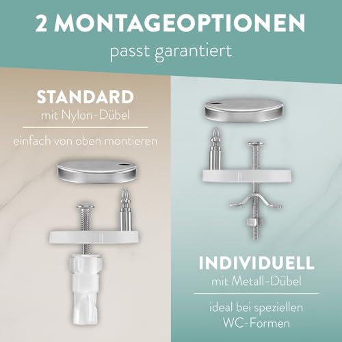 Benkstein® Toilettendeckel mit Absenkautomatik oval weiß – antibakterieller WC Sitz – Quick-Release zur einfachen Reinigung… – Ansicht 5
