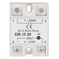 VIFERR Halbleiterrelais, SSR-10 DD 10A 5-220V DC Halbleiterrelaismodul Solid-State-Relaismodul für Industriellen Automatisierungsprozess