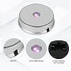4Pcs LED Colorful Light Base, Color Changing Led Light Base LED Display Base Color Changing Light Stand Powered by 3 AAA Batteries (Not Included) (Silver)