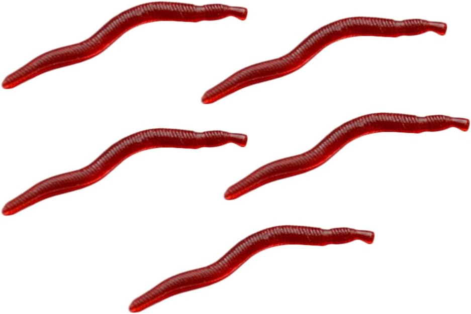 5pcs 4cm Lifelike Bionic Worm Fishing Lures with Fishy Smell