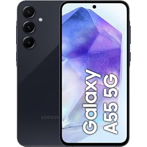 Samsung Galaxy A55 5G Smartphone, Android-Handy ohne Vertrag, 128 GB – 8 GB RAM, 50-MP-Kamera, Awesome Navy