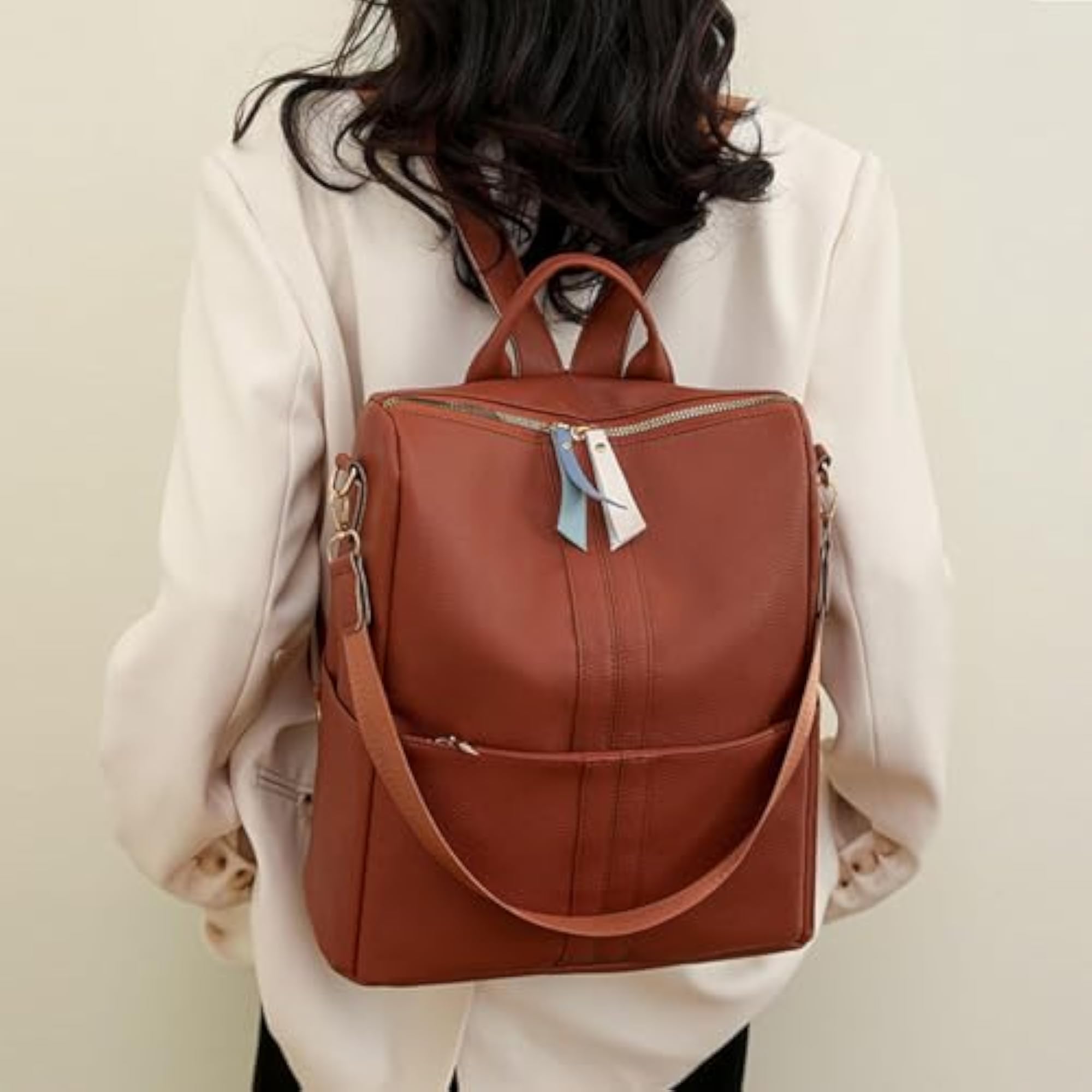 Backpack Utility Modern Compact Casual PU Leather Purse for Gifts