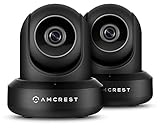 Amcrest 2-Pack HDSeries 720P WiFi Wireless IP Security Surveillance Camera System IPM-721 (Black)