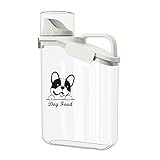 Ctomche Dog Food Storage Container Airtight Portable Dog Food Container with Handled Lid and Pour Spout,Food Storage for Dog Dry Food Small Pet Food Container with Measuring Cup for Home, Travel,2.8L
