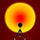 QUIGO Sunset Lamp Sonnenuntergang Lampe Nachtlicht Led Schlafzimmer Projector mit 360° Drehung Schalter verkabelt Room Decor Gifts