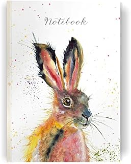 The Heritage Press 'Fluffy Hare' A5 Notebook - Perfect for Office, Home, School, Business, Writing or Note Taking - 192 Pages
