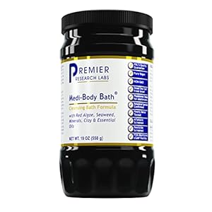 Premier Research Labs Medi-Body Bath – Bath Salts, Dead Sea Salts for Soaking, Bathing, Relaxing Bath Soak Enriched with Minerals & Botanicals to Remove Toxins – 19 oz