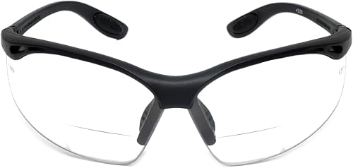 Miniatura 5 de Calabria 91348 - Gafas de seguridad bifocales envolventes + 1.50 humo transparente, paquete de 2 unidades a granel para hombres y mujeres