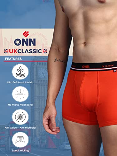 Image of ONN UK Classic Men's Combed Cotton Long Trunk with Feather Touch Ultra Soft Waistband (Pack of 1)