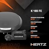 Hertz K 165 Fan Edition 2-drożny zestaw głośników niskotonowych 165/170 mm, 24 mm głośnik wysokotonowy i wbudowany crossover, 300 W Peak, 4 omy, kratki w zestawie i łatwa instalacja