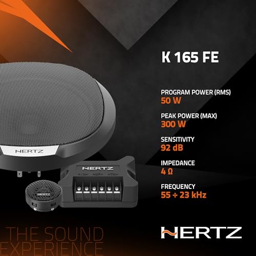 Hertz K 165 Fan Edition - Kit de altavoces (2 vías, con woofer de 165/170 mm, tweeter de 24 mm y crossover integrado, 300 W Peak, 4 ohmios, rejillas incluidas e instalación fácil) - imagen 5