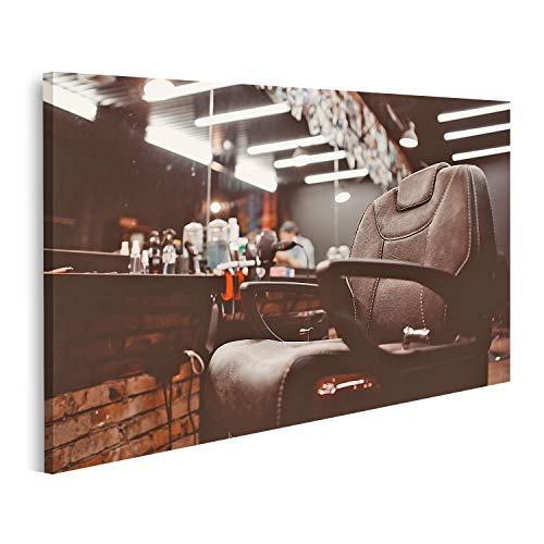 Cuadro en lienzo Barbería Sillón Sillón Moderno Peluquero Peluquería Tienda de Peluquería Hombres Peluquería Moderno Peluquería Tienda de Peluquería Hombres cuadros decoracion Impresión salon