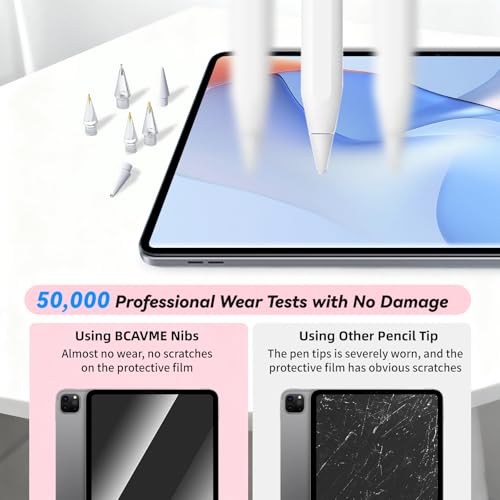 Image of Upgraded Apple Pencil Replacement Tips for Apple Pencil Pro /1st Gen /2nd Gen /USB-C with Storage Case, Wear-Resistant Precise Control Metal Tips for iPad Pencil Accessories Set (6 in 1, Pink)