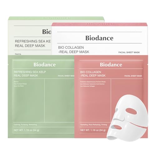 BIODANCE Clear Glow Mask Duo: Bio Collagen & Refreshing Sea Kelp ...
