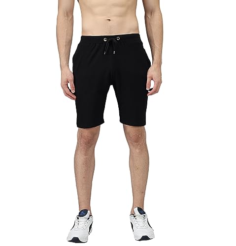 Image of Sleepynuts Regular Fit Terry Cotton Plain Shorts for Men