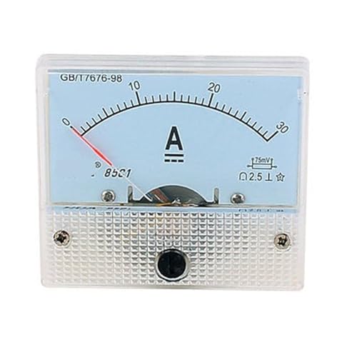 Ampèremètre CC 0-30 A analogique encastrable avec boîtier rectangulaire