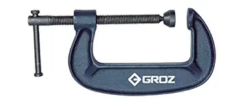 GROZ G Clamp with unbreakable body| Ideal for Variety of Metal and Woodworking Applications| Textured Powder Coated Finish| Capacity: 50 mm| Throat Depth:42 mm| Frame Proof Load:363 Kgs| GCL/13D/50