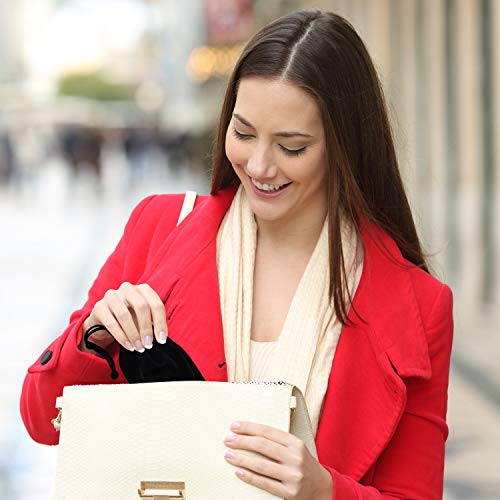 Mamlyn 3 Black Microfiber Sunglasses Pouch With Spring Fastener, Bonus Black Blank Cloth #TOP5