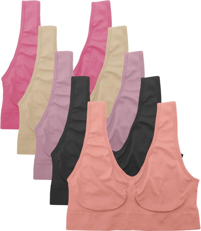 Women's 5-Piece Sports Bra Set – Seamless Design, Non-Wired, Non-Padded, Comfortable & Stretchy, Perfect-image-11