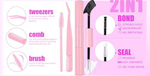 Cílios Falsos MUOBOFU, Kit de Extensão de Cílios DIY, Kit de Extensão de Cílios com 168 peças de Agl