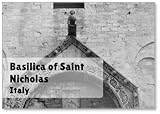Aimant puissant à l'arrière Aimant de réfrigérateur Basilique Saint-Nicolas à Bari, église catholique, Pouilles, Italie du Sud