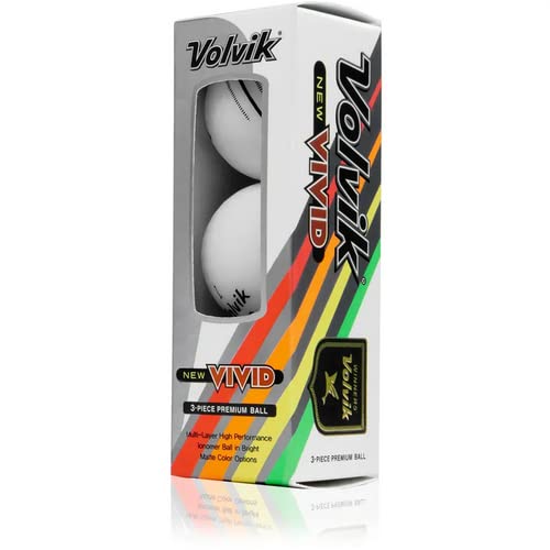Volvik 2022 Vivid Matte White Monogram Golf Balls