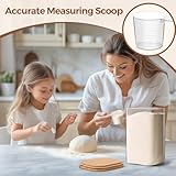 ComSaf 3.4L Square Glass Jars with Bamboo Lids, Large Glass Storage Jars, Wide Mouth Food Storage Container with Airtight Lids for Flour, Sugar, Rice, Pasta, Oats, Grains, Cookies, Snacks, Candy… - Image 7