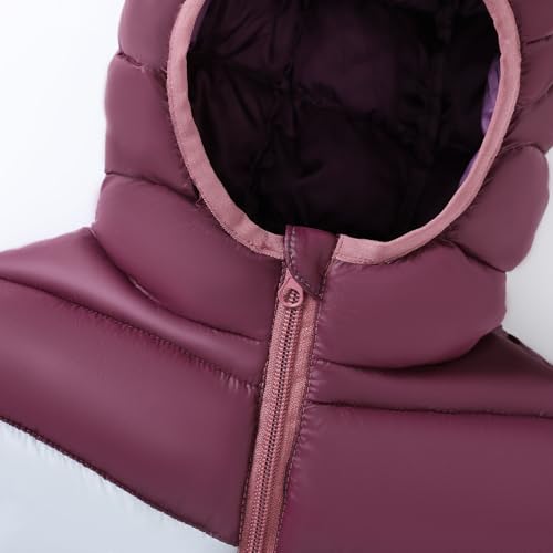 HILEELANG Kids Boy Girl Winter Hodded Puffer Color Block Jackets Coats Light Weight Padded Outerwear3