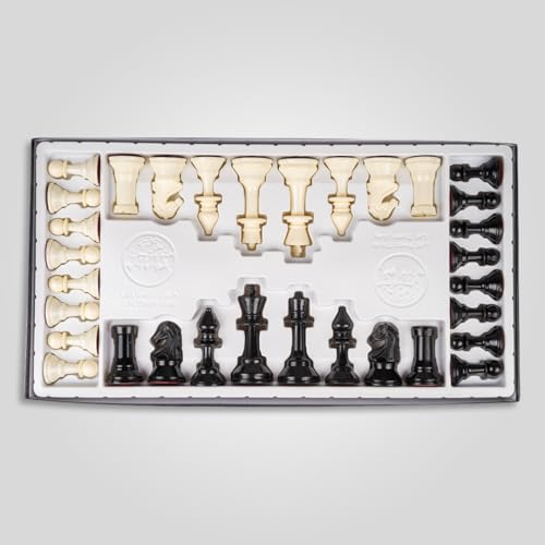 Image of Ratna's Legend Magnetic Chess Jumbo Size Foldable Magnetic Chess Board Set with Magnetic Pieces Having Storage Case for Each Piece, Board Games for Kids and Adults (16.5x16.5 Inches)