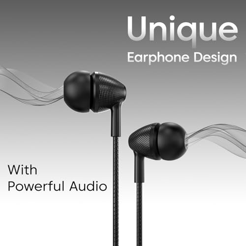 Image of Sounce in-Ear Wired Earphones with 14.2mm Dynamic Driver, HD in-Line Microphone, Comfortable Ergonomic Earbuds, TPE Anti-Tangle Wire & Multi-Function Controls Tablets & Laptops (Pink)