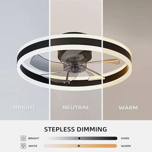 Blendra 50cm Modern LED Ceiling Fan with Lights & Remote - 6 Speeds, Dimmable, Energy-Efficient & Stylish Design for Bedroom, Living Room, Kitchen - Image 3