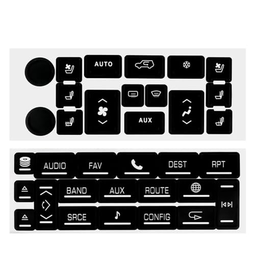 Autocollant bouton pour Cadillac Escalade 2007-2014 kit clim radio