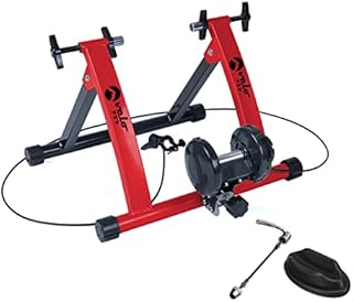 Velo Pro Turbo Trainer - Variable Resistance Magnetic Indoor Bike Trainer for Road & Mountain Bicycles - Stationary Exercise Bike Training Stand - Folding Steel Frame - 26" - 28", 700C Wheels