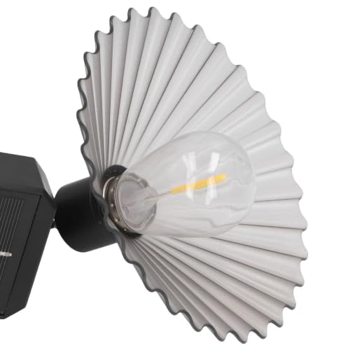Image of XERGY Solar Powered Outdoor Wall Light Lantern, Retro Hanging Sconce Design, 1500mAh Battery, Decorative Lamp, 2 Light Mode, Waterproof for Porch, Balcony, Gate & Wall Decor (Bulb Included)