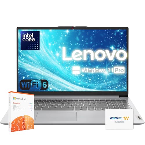 Lenovo Premium Series IdeaPad Laptop | Latest Model | 12GB RAM | 256GB SSD | 1 Year Office 365 w/ 1TB Cloud Storage | Intel Core | 15.6' | Numeric Keypad | WiFi 6 | Win 11 Pro | w/WOWPC Recovery USB