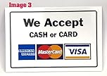 We Accept Card Payments Contactless Vinyl Signs (Image 3, A8 70MM X 50MM)