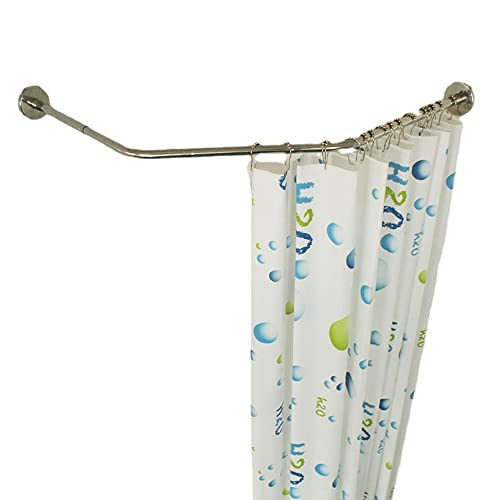 Tringle de douche argentée en acier inoxydable un design courbé durable