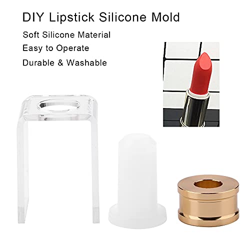 Lipstick Mold, 12.1MM Eco-Friendly Durable Unique DIY Easy to Operate Lipstick Mold Homemade Silicone Lip Balm Mold Crafts Tool Kit(#3) - Image 3