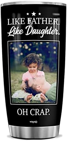 winorax Like Father Like Daughter Tumblers Personalized Dad Tumbler Stainless Steel Insulated Coffee Travel…