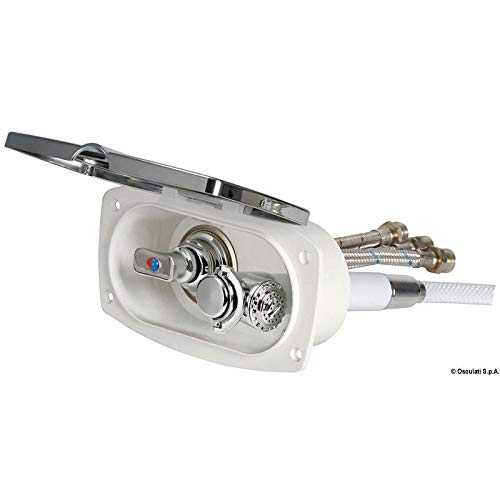 Osculati Box doccia New Edge cromata Tubo PVC 4 m uscita posteriore (New Edge Shower Box