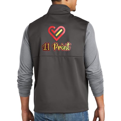 Custom Men's Soft Shell Vest - Design Your Own Logo, Text, or Design (ST981)4