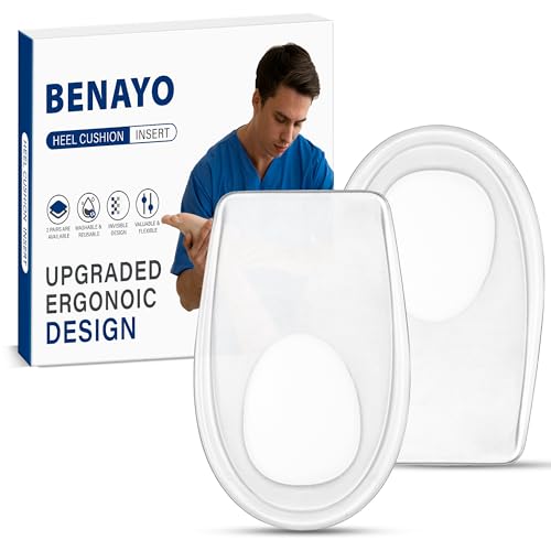 BENAYO 2Pairs Heel Cups Inserts