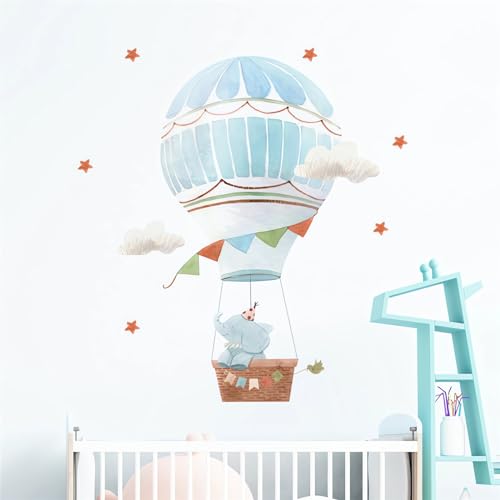 Vinilo Decorativo Infantil Elefante Globo - 62x74 cm miniatura 2