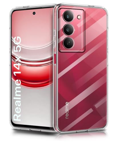 Image of WOW IMAGINE Transparent Back Cover Case for Realme 14x 5G | Realme Narzo 80x | Realme P3x | Raised Bumps for Full Device & Camera Protection Shockproof TPU Silicone Mobile Case - Transparent
