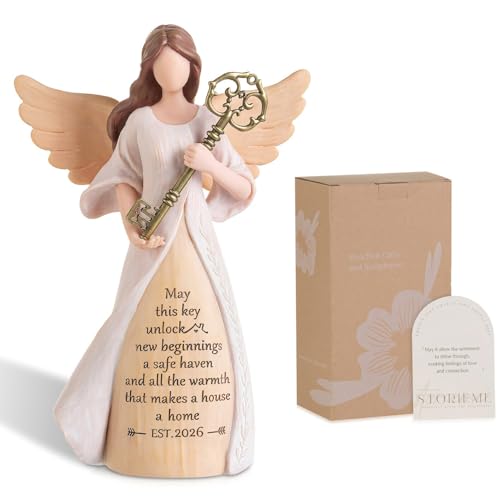 Storieme House Warming Gifts New Home: 2026 Housewarming Guardian Angel with Key Figurines - New House Gifts Ideas for Women Couples Friends Family Homeowners
